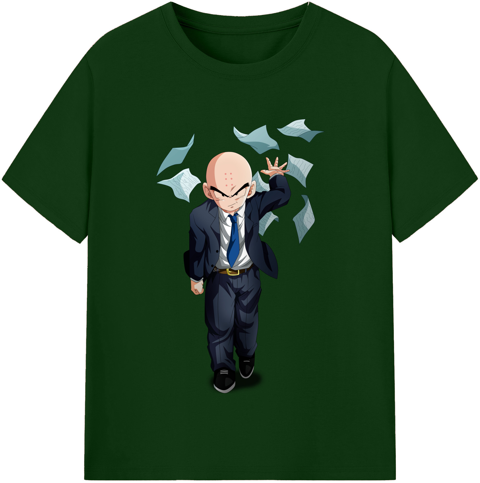 （画像用） ドラゴンボール クリリン DRAGON BALL krillin 綿100％半袖Tシャツ（フロントプリント）